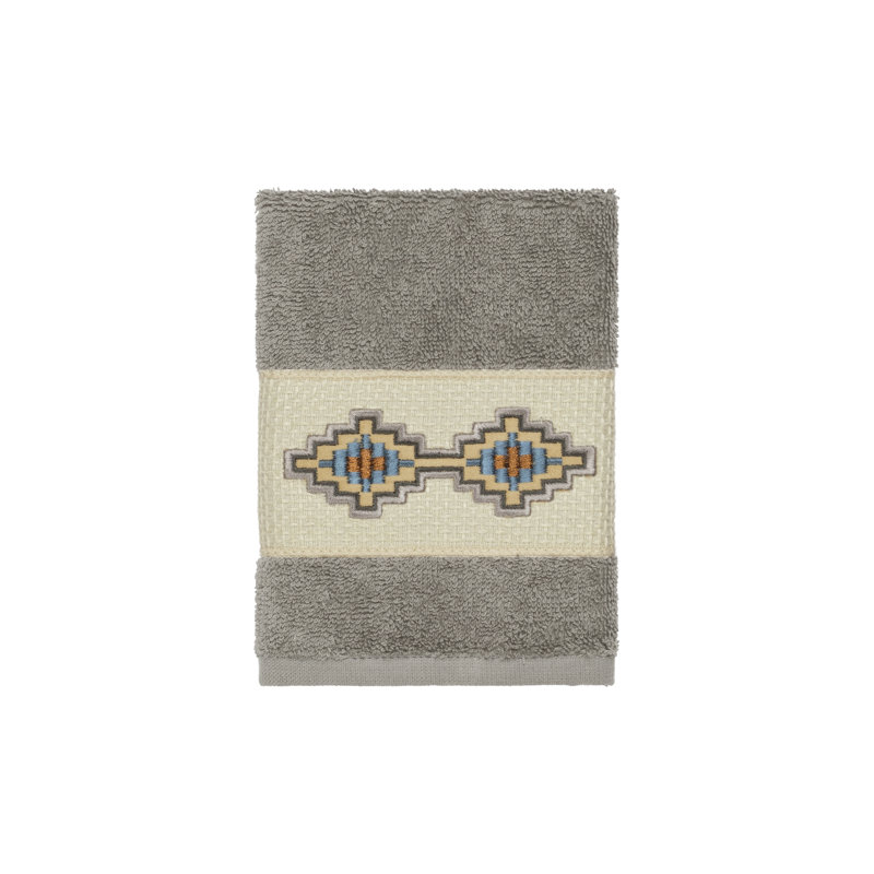 Gianna Turkish Cotton Midweight Washcloth, Dark Gray