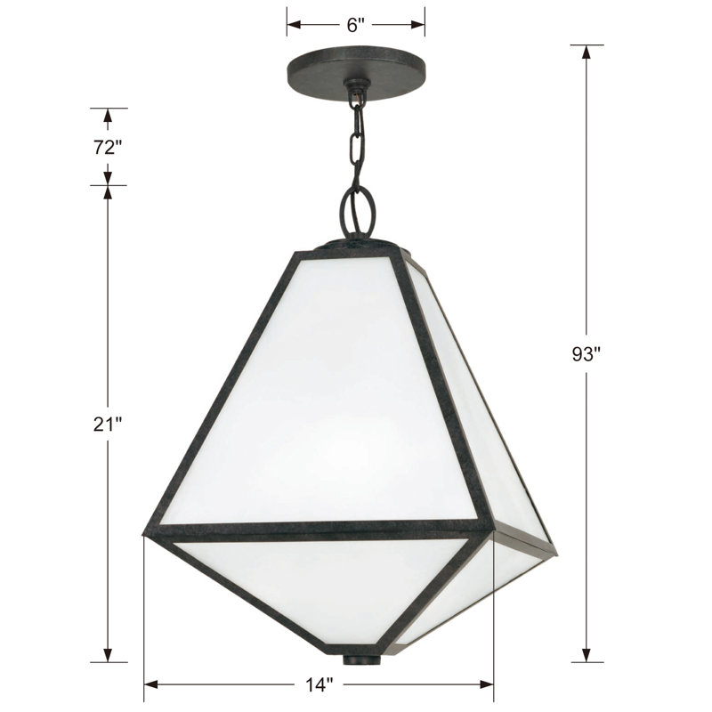 Glacier 3 - Light LED Outdoor Hanging Lantern