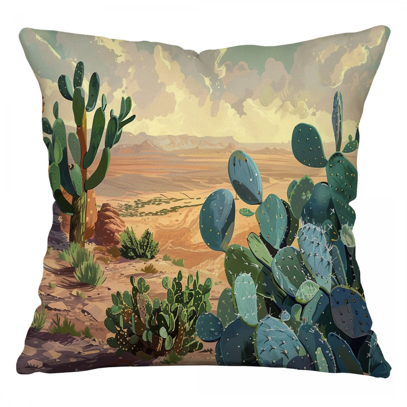 Blend Desert Microsuede Reversible Throw Pillow, 14"H x 14"W