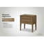 Table de chevet à 2 tiroirs en bois massif brun clair avec placages d'orme, finition latte - Table d'appoint de rangement pour chambre à coucher | Idée de cadeau-1050724913