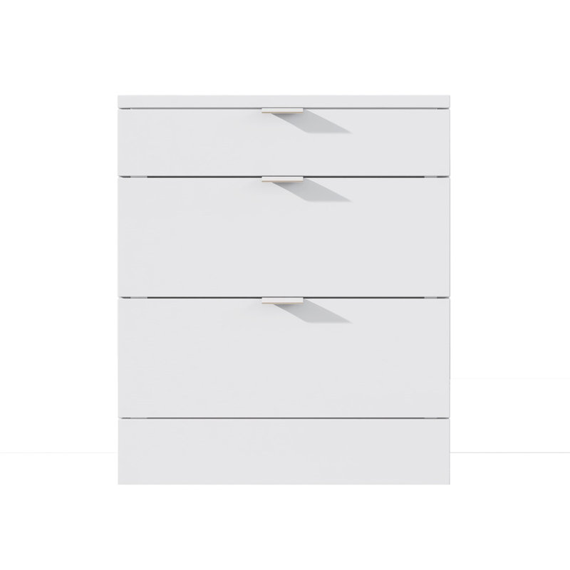 3 Drawers Bedside Table Bt301, White