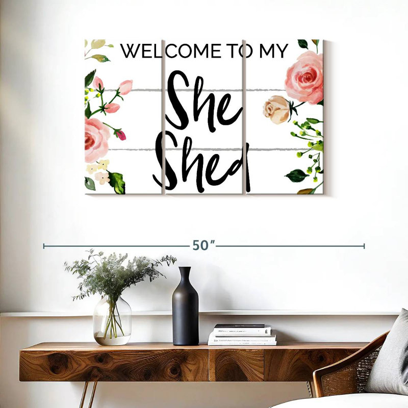 She Shed Set I, 24" H x 38" W