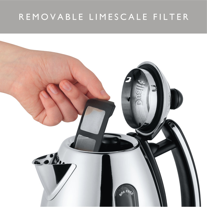 1.5L Lite Jug Kettle, Stainless Steel/Black