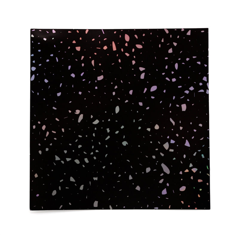 Holographic Glitter Wall Tile Sticker Set 15cm x 15cm , Black