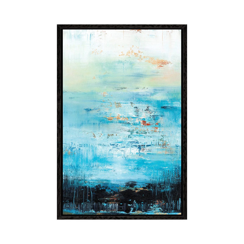 Cloud Reflection by Radek Smach - Painting on Canvas, Black Framed, 66.04 cm H x 45.72 cm W