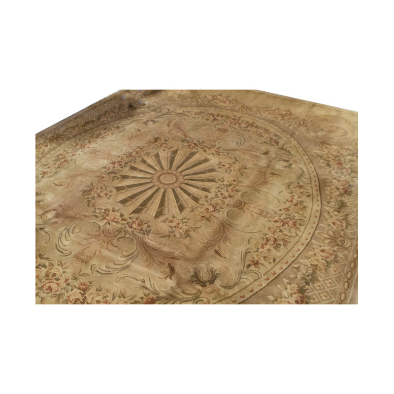 Hand-Knotted High-Quality Green Area Rug