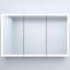 48 po Armoire à pharmacie rectangulaire en aluminium argenté x P 30 po avec DEL, horloge, tablettes réglables en verre trempé, ouverture cachée, charnières silencieuses, DEL à intensité variable et surface intérieure encastrée-133599194