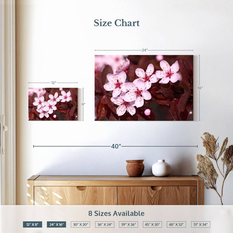 Harnek Blooming Japanese Cherry Blossoms, 16" H x 24" W