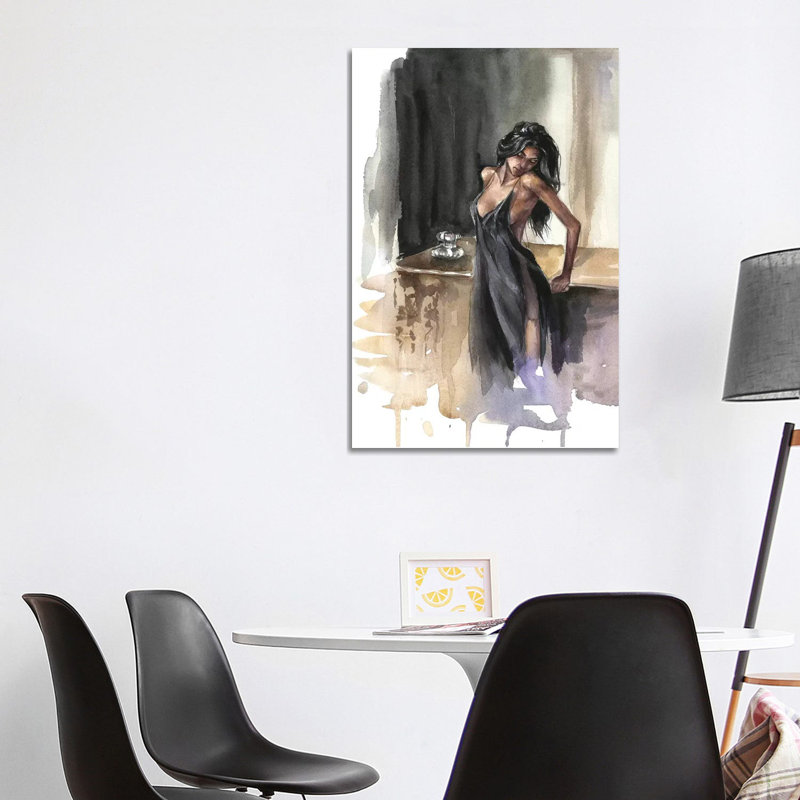 Dame - Estampe numérique sur toile tendue avec châssis, H 40 po x l 26 po