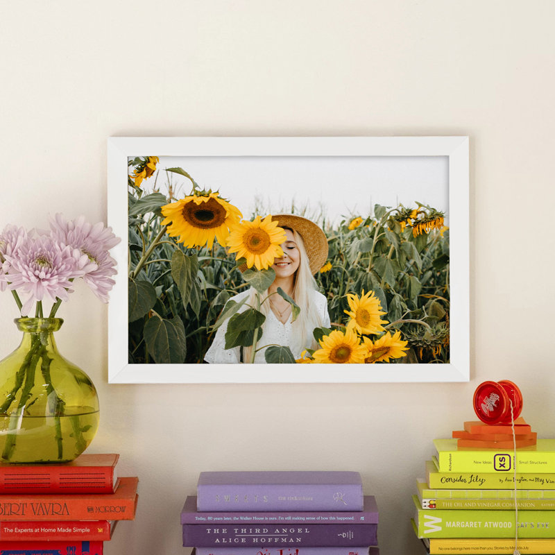Cadre photo simple en bois, Blanc, 16 po x 12 po