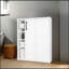 White 1-Door Bathroom Cabinet With 4 Open Shelf