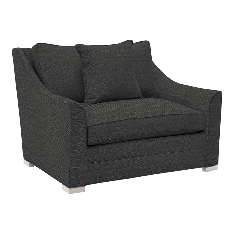 Nicholas Armchair, Perigold Ishi Anthracite, Dove Gray