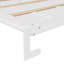 Lit escamotable double pleine grandeur avec canapé, tablettes USB et lumière, blanc