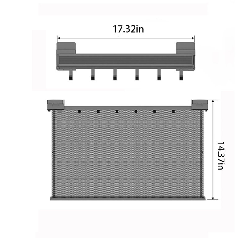 Aluminum Alloy Suction Cup No-Drill Retractable Clothes Rack, 23.62" H x 14.37" W x 3.66" D