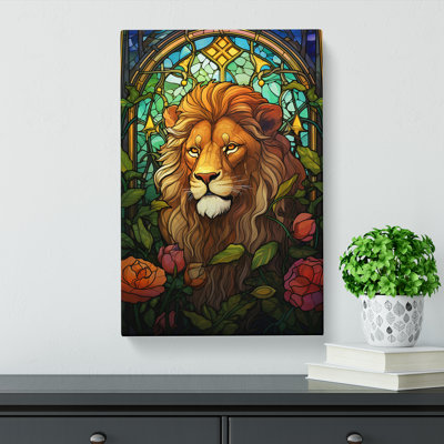 Lion Nouveau - Wrapped Canvas