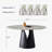  Modern 7-Pieces Dining Room Sets, Pre-Assembly Round Dining Table Sets, Sintered Stone Tabletop Kitchen Dining Table Set with 6 PU Upholstered Chairs-1581597242