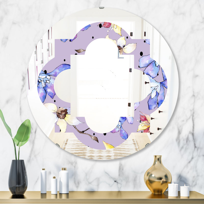 Miroir mural éclectique Quatrefoil, H 31,5 po x l po