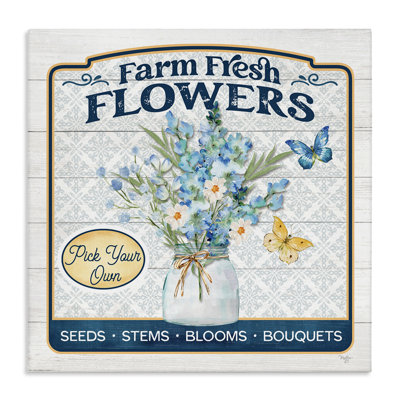 "Farm Fresh Flowers", art mural sur toile par Mollie B.