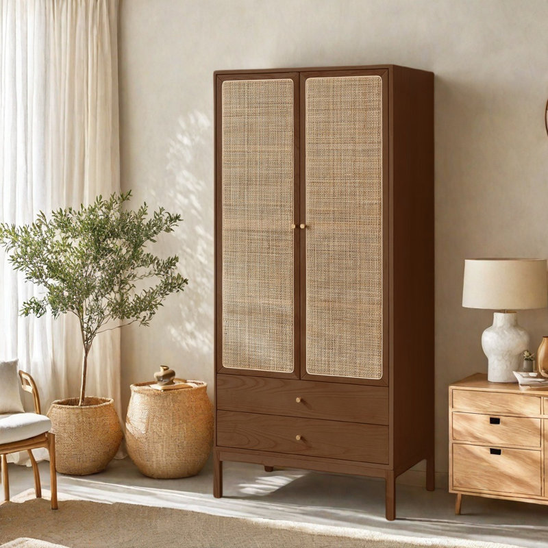 Garde-robe simple tissée, Noyer