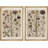 Abstract Botanical "Classic Floral Plant Artwork, Vintage Neutral Kitchen Wall Pictures, Framed Canvas Giclée Print 2 Pieces Wall Art"-91068935-91068939
