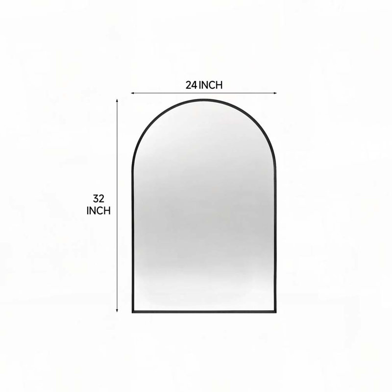 Miroir mural pour salle de bain, Noir, 32 po x 24 po