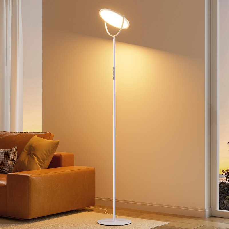 White Adjustable LED Floor Lamp with Flexible Head