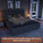 Queen Upholstered Bed – Grey, Solid Wood Support-640952842