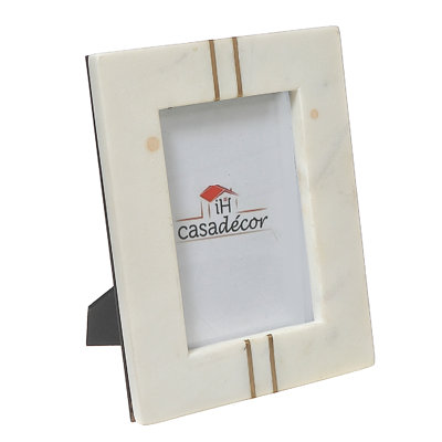 Ih Casadecor White Genuine Marble Picture Frame