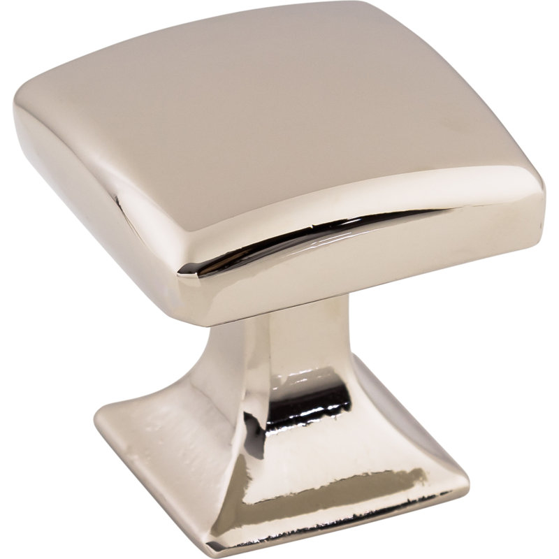 Contour 1 1/8" Length Square Knob, Polished Nickel