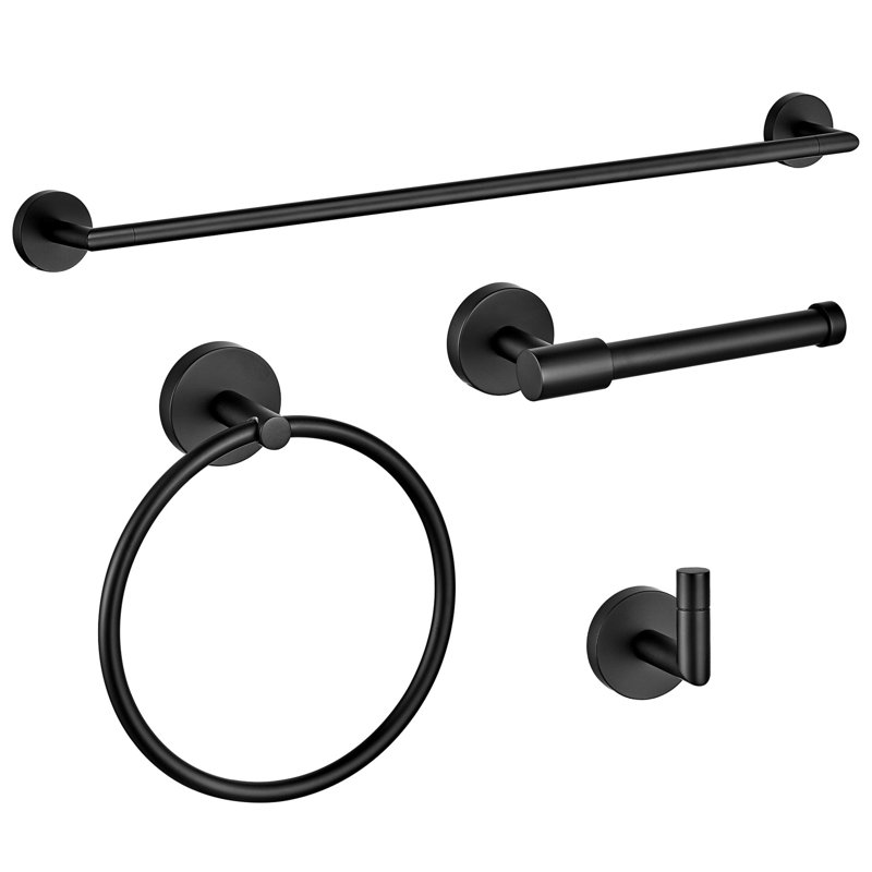 Ensemble 4 pièces d'accessoires pour salle de bain Graz, Mat