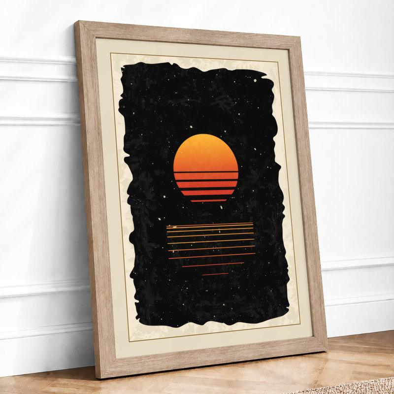 Sunset In Minimalist - Print, A3 - 42.0 x 29.7 cm, Oak