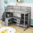Hadasa Kids Twin Loft Bed with Drawers-1194461673