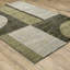 Tapis abstrait ivoire / vert / brun Sisemore-899984656