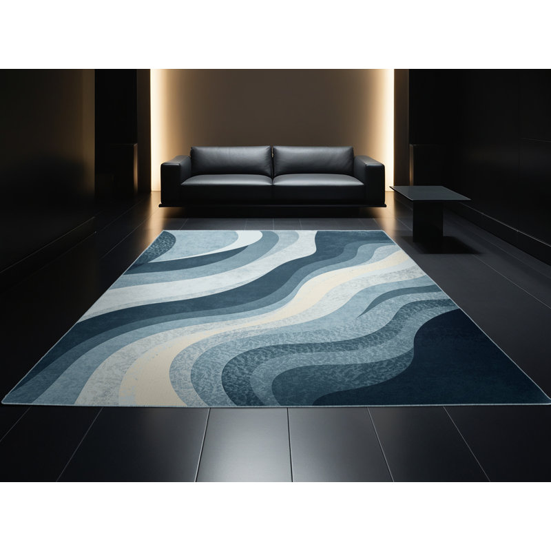 Tapis gris élégant et lavable à la machine Bensonhurst, Carré 4 pi