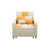 Tissu jaune / blanc est en rupture de stock
