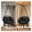 Chaise de hamac suspendue Macrame, balançoire en corde de coton pour 1 personne avec coussin et quincaillerie pour l'intérieur et l'extérieur-88045494-88045493