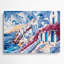 Villes, Mykonos, Grèce, art mural en métal gris-51467551