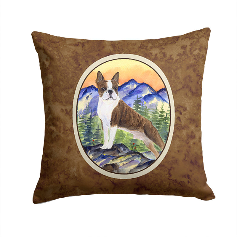 Coussin décoratif intérieur/extérieur boston terrier