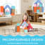 Soft Play For With 11 Foam Blocks, 6 - 72 Months, Promote Creative Thinking, Develop Color And Shape Skills, Safe , Faux Leather Quick Wipe, No Assembly Required Blocks Months , Encourage Geometric