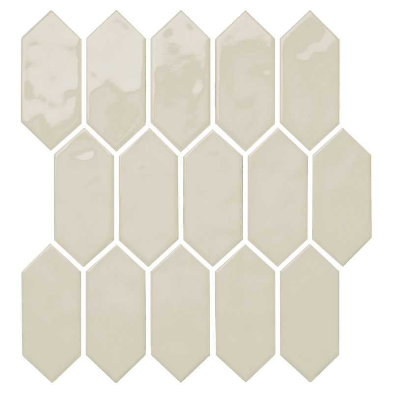 Daltile Mythology 2" x 5" Ceramic Picket Mosaic in Glossy Chronos (12 PC per Carton) (8.76 SQFT per Carton), Olympus