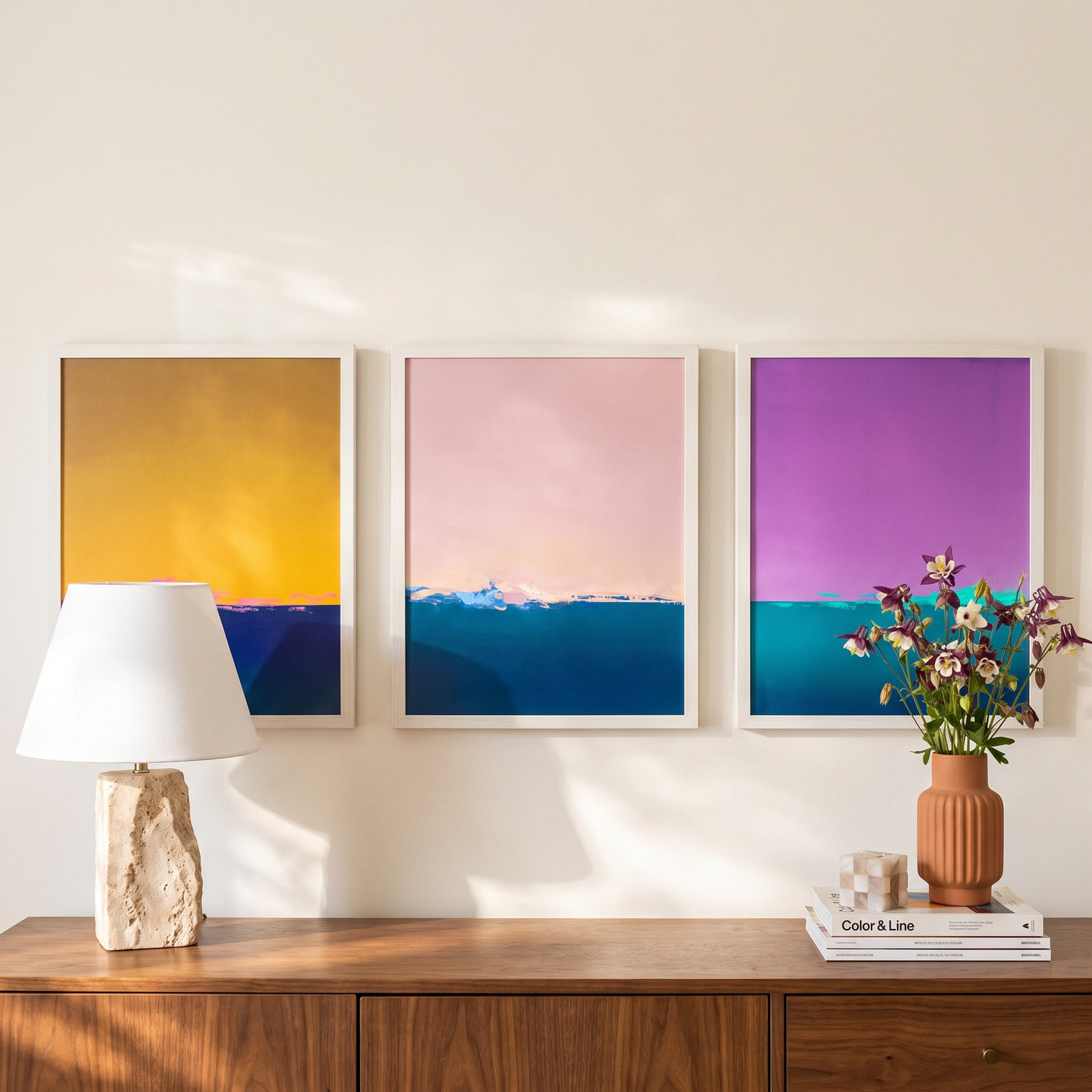 Horizon by Lee Lessem, 30" H x 24" W x 1.25" D, White