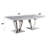 Eardie Rectangular Dining Table in Light Grey and Mirrored Silver