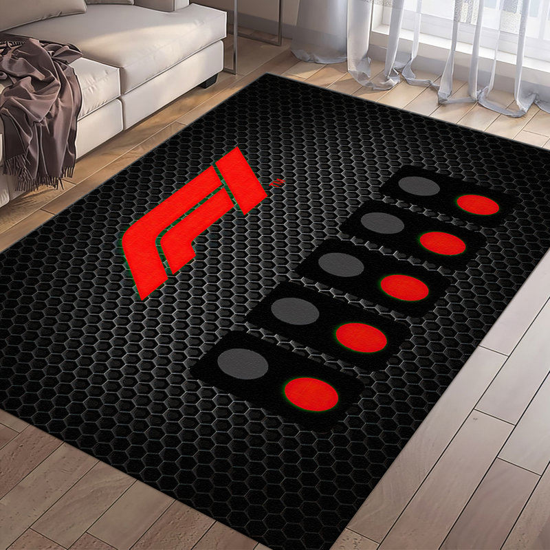 Chic tapis non tissé à motif mince avec un motif géométrique moderne aux couleurs vives, parfait pour rehausser le décor de votre chambre