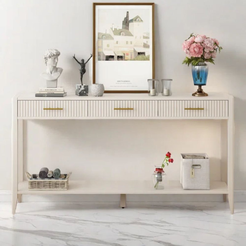59.86" Console Table, Beige