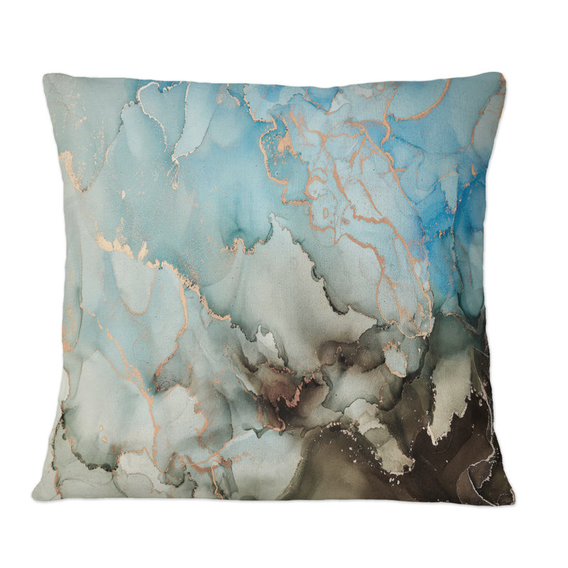 Coussin décoratif bleu et noir Tender, 16 po x 16 po