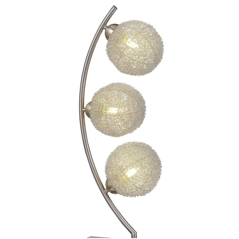 30-inch Woven Spherical Metal Table Lamp