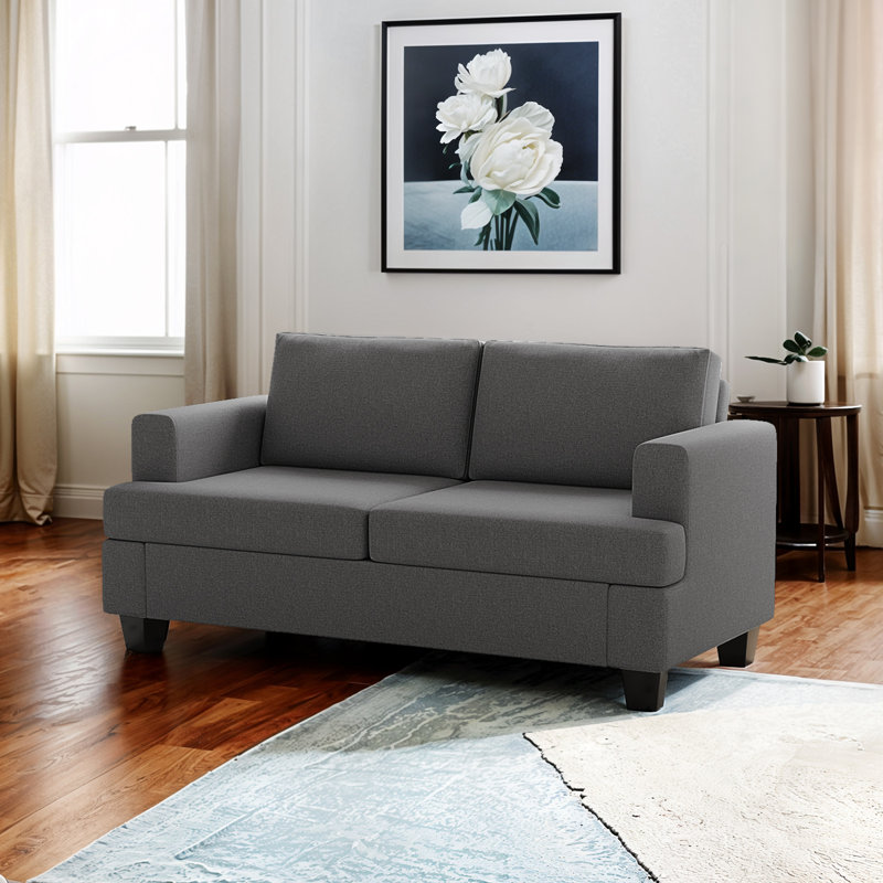 Canapé Morden, Gris foncé, H 29,13 po x l 61,61 po x P 32,28 po