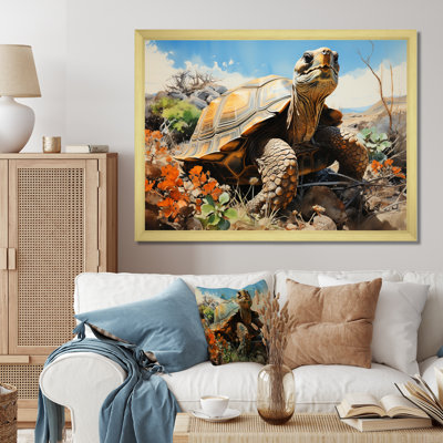 Tortue sur terre II - animaux, reproduction sur toile