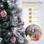 7 pi Arbre de Noël en fibre optique avec étoile colorée-1121357722