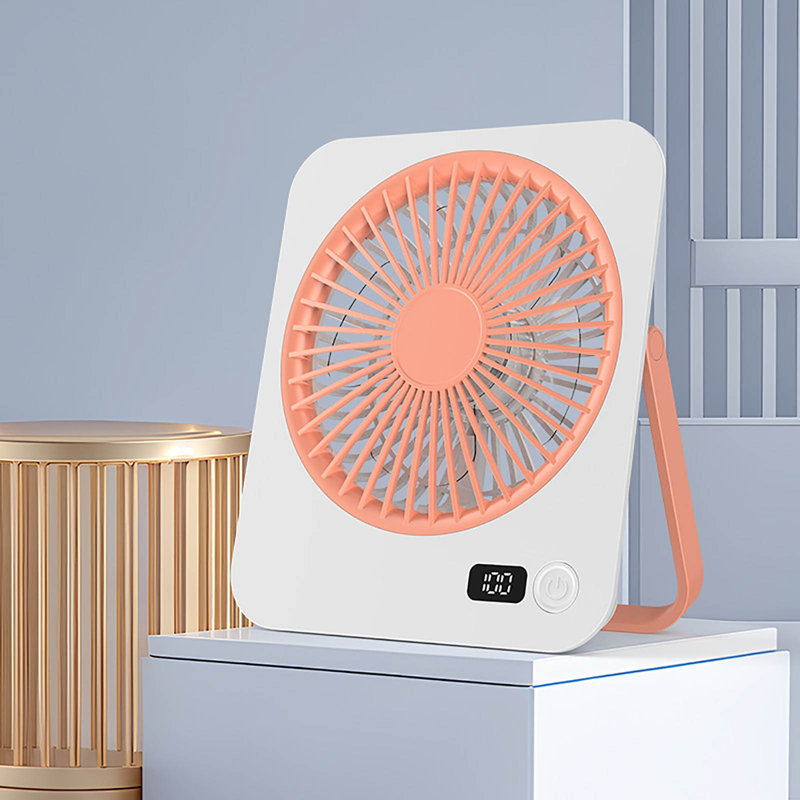 Ventilateur de bureau mural / extérieur mural / mural numérique Kondieu 2025, Pink